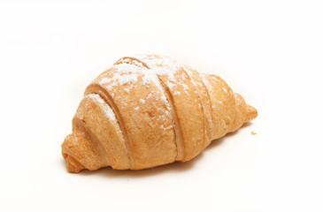 Croissants on a white background.