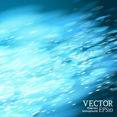 Lights on blue background bokeh effect.