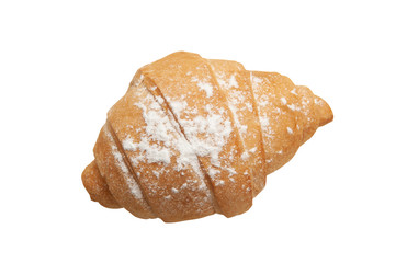 Croissants on a white background.