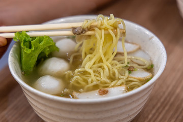 Singapore style fishcake noodle
