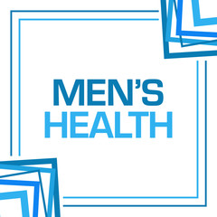 Obraz premium Mens Health Blue Random Borders Square 