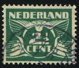 Netherlands retro stamp