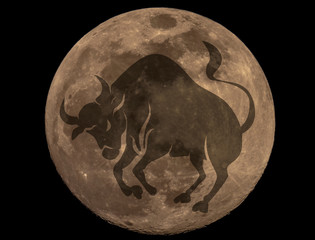 Full Moon Photo with Horoscopes © ClaudioArnese