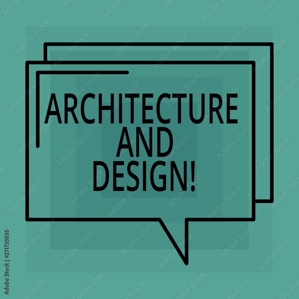 Poster conceptual hand writing showing architecture and design. business photo text set of procedures in wr