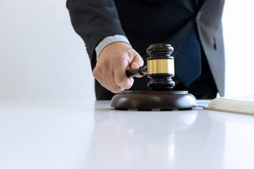 In the office of Judge or lawyer,