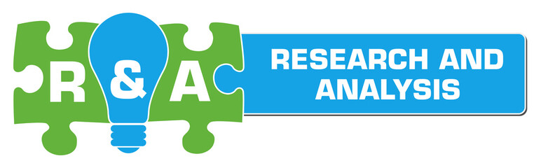 R And A - Research And Analysis Green Blue Bulb Puzzle Horizontal 