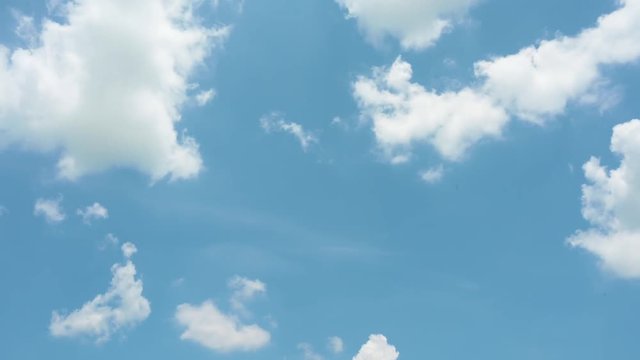 Blue sky and White cloud. clear blue sky with plain white cloud with 4k resolution