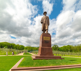 City the Moscow .The monument to Ivan Michurin, the monument to the Russian biologist and selector Ivan Michurin. Established in 1954 in Michurinsky garden at VDNH .Russia.2019