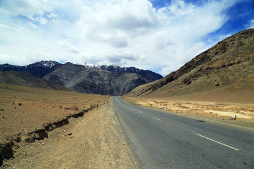 The Road in Leh, Ladakh, India.