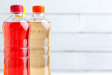 drink in plastic bottle on white background. with clipping path