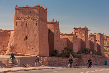 Kasbahs in main street Ourzazate