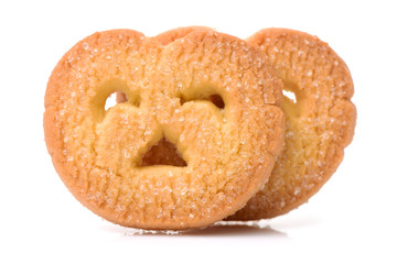 Cookies on white background