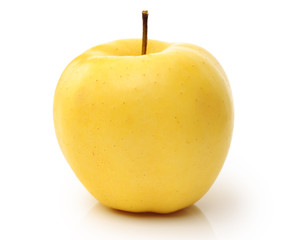yellow apple isolated on white background 