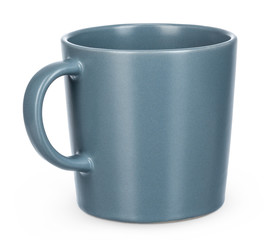 Ceramic tea or coffee cup on white backgrounds include clipping path