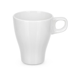 Empty white mug isolate on white background