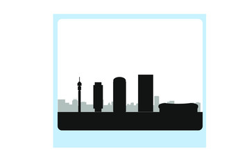 Obraz premium skyline of johannesburg city in south africa