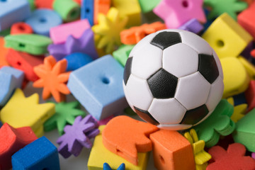 Fußball in Schaumstoffteilen