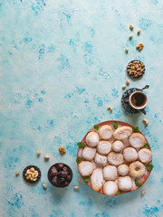 Obraz na płótnie Canvas Arabic cookies Maamoul. Sweets background. 
