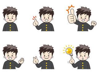 中高生の男の子セット01（学ラン）