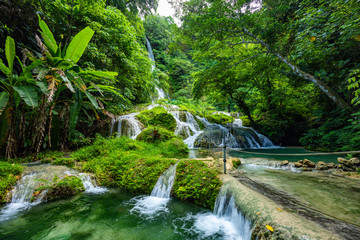 Mele Maat Cascades in Port Vila, Efate Island, Vanuatu, South Pacific - obrazy, fototapety, plakaty