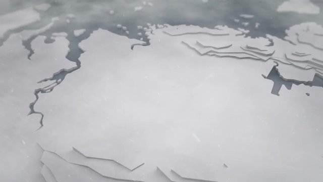 Snow-covered ice and arctic