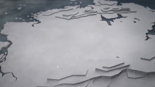 Snow-covered ice and arctic