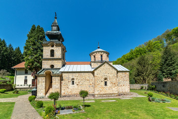 Loznica, Serbia - April 21, 2019: The Tronosa Monastery (serbian: Manastir Tronoša) is a Serbian...