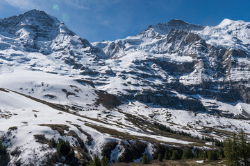Massive mountain Wall of Eiger