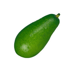 fresh green avocado isolated on white background
