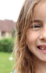 portrait of a girl smile