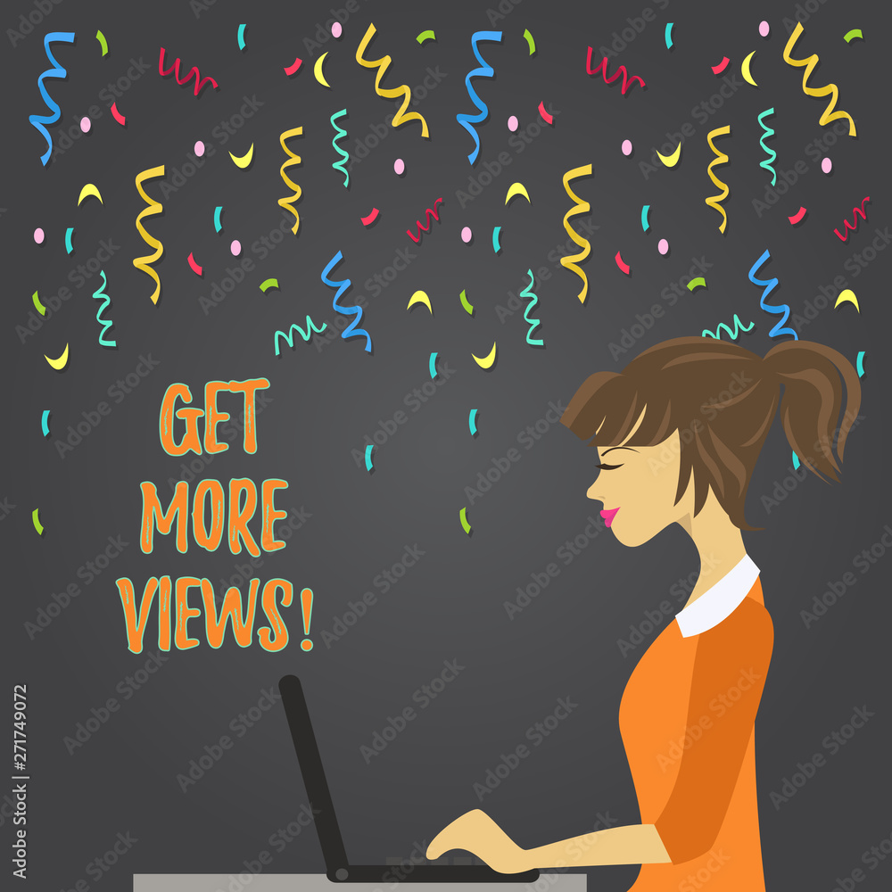 Poster conceptual hand writing showing get more views. concept meaning increase web traffic optimise blog s