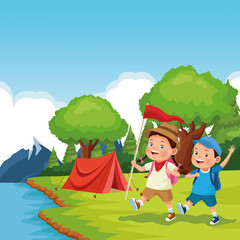 children on school field trip