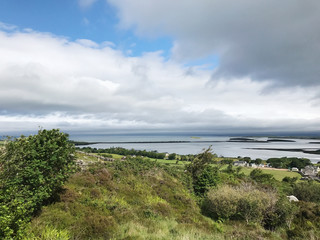Fototapeta na wymiar View of Clew Bay from Croagh Patrick County Mayo Ireland