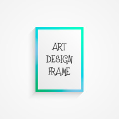 Artistic frame layout on a white background. Template frame for the picture.