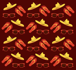 Summer and beach pattern background