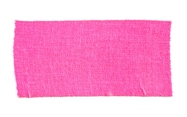 Pink matte cloth gaffer tape isolated on white background.