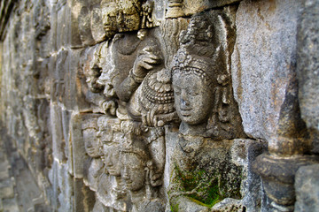 BOROBUDUR HISTORICAL PARK, NEAR JOGJAKARTA IN JAVA ISLAND-INDONESIA