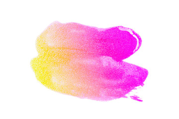 blue paint on white background