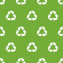 Recycling Pattern. Endless Background. Seamless