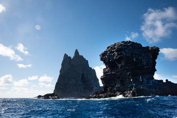 Close up of rock formations around Balls Pyramid Lord Howe Island