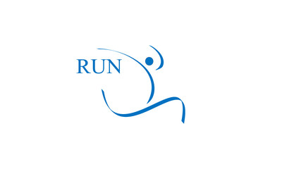 running, logo