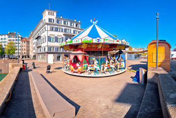 Zurich street scene carousel view