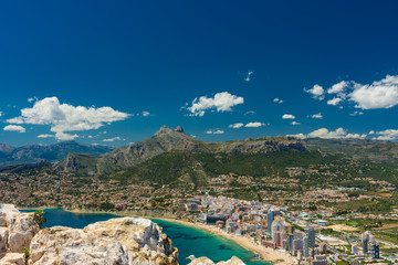 Obraz premium Calpe and beaches view