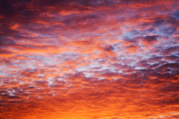 Fototapeta na wymiar Dramatic magical cloudscape in the evening