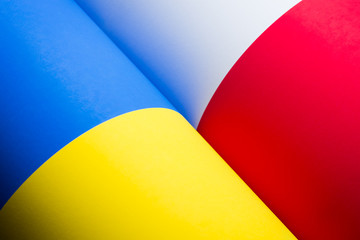 Flags of Poland and Ukraine