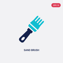 two color sand brush vector icon from construction concept. isolated blue sand brush vector sign symbol can be use for web, mobile and logo. eps 10