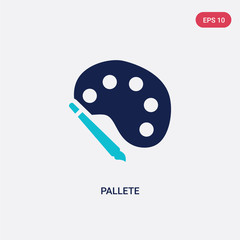 two color pallete vector icon from construction concept. isolated blue pallete vector sign symbol can be use for web, mobile and logo. eps 10