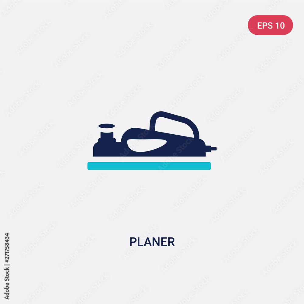 Poster two color planer vector icon from construction and tools concept. isolated blue planer vector sign s