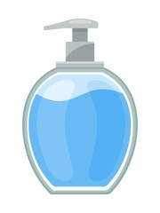 Liquid soap bottle isolated on white background