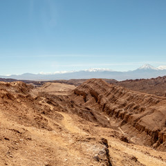 Geological formation in the Valle de la Luna (Valley of the Moon), extreme dry area in Atacama Desert, Chile